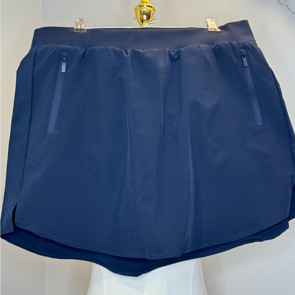 rae mode Pants - Rae Mode Navy Blue Athletic Skort with Zipper Pockets Large New without Tags